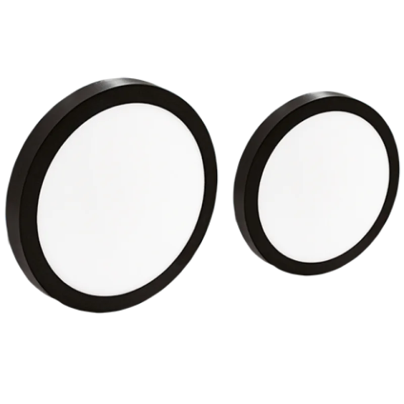 Sobreponer Redondo Led Negro